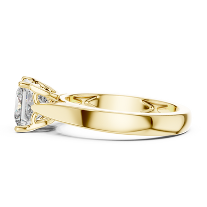 Princess Cut Diamond in an Ornate Filigree Setting
