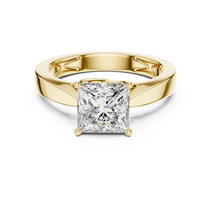 Princess Cut Diamond in an Ornate Filigree Setting