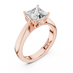 Princess Cut Diamond in an Ornate Filigree Setting