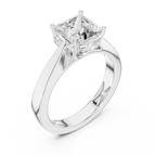 Princess Cut Diamond in an Ornate Filigree Setting