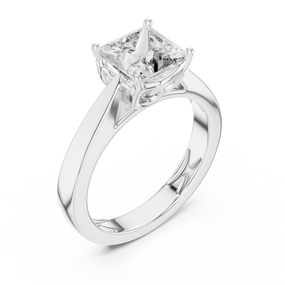 Princess Cut Diamond in an Ornate Filigree Setting