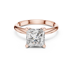 Princess Cut Diamond in a Modern Cathedral Setting