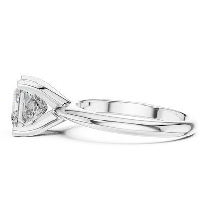 Princess Cut Diamond in a Modern Cathedral Setting