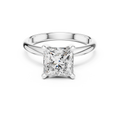 Princess Cut Diamond in a Modern Cathedral Setting
