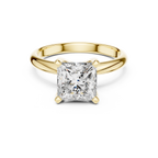 Princess Cut Diamond in a Modern Cathedral Setting