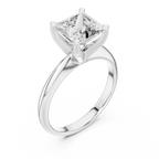 Princess Cut Diamond in a Modern Cathedral Setting