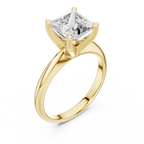 Princess Cut Diamond in a Modern Cathedral Setting