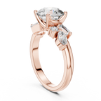 Brilliant Round Diamond with Nature-Inspired Multi-Stone Accents