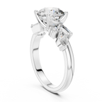 Brilliant Round Diamond with Nature-Inspired Multi-Stone Accents