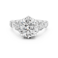 The Symphony Solitaire: Brilliant Round Diamond with a Multi-Shape Diamond-Encrusted Band