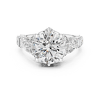 The Symphony Solitaire: Brilliant Round Diamond with a Multi-Shape Diamond-Encrusted Band