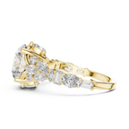 The Symphony Solitaire: Brilliant Round Diamond with a Multi-Shape Diamond-Encrusted Band