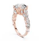 The Symphony Solitaire: Brilliant Round Diamond with a Multi-Shape Diamond-Encrusted Band