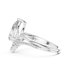 Brilliant Pear Diamond Ring with a Graduated Diamond