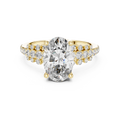 Brilliant Oval Diamond Ring with a Multi-Size Floating Diamond