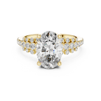 Brilliant Oval Diamond Ring with a Multi-Size Floating Diamond