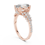 Brilliant Oval Diamond Ring with a Multi-Size Floating Diamond