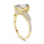 Brilliant Oval Diamond Ring with a Multi-Size Floating Diamond