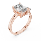 Step-Cut Center with Multi-Shape Diamond Side Accents