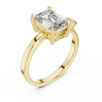 Step-Cut Center with Multi-Shape Diamond Side Accents