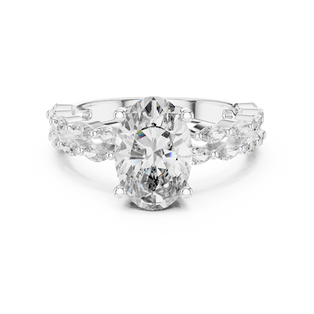 Premium Princess Cut Diamond Solitaire Ring for Women