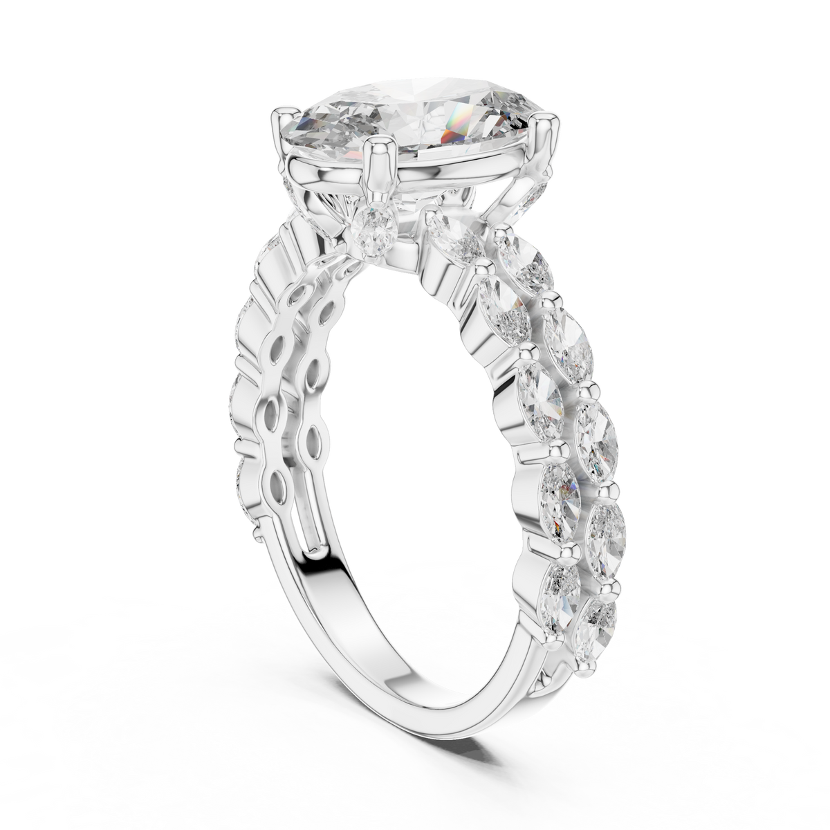 Premium Princess Cut Diamond Solitaire Ring for Women