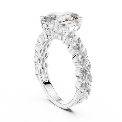 Premium Princess Cut Diamond Solitaire Ring for Women
