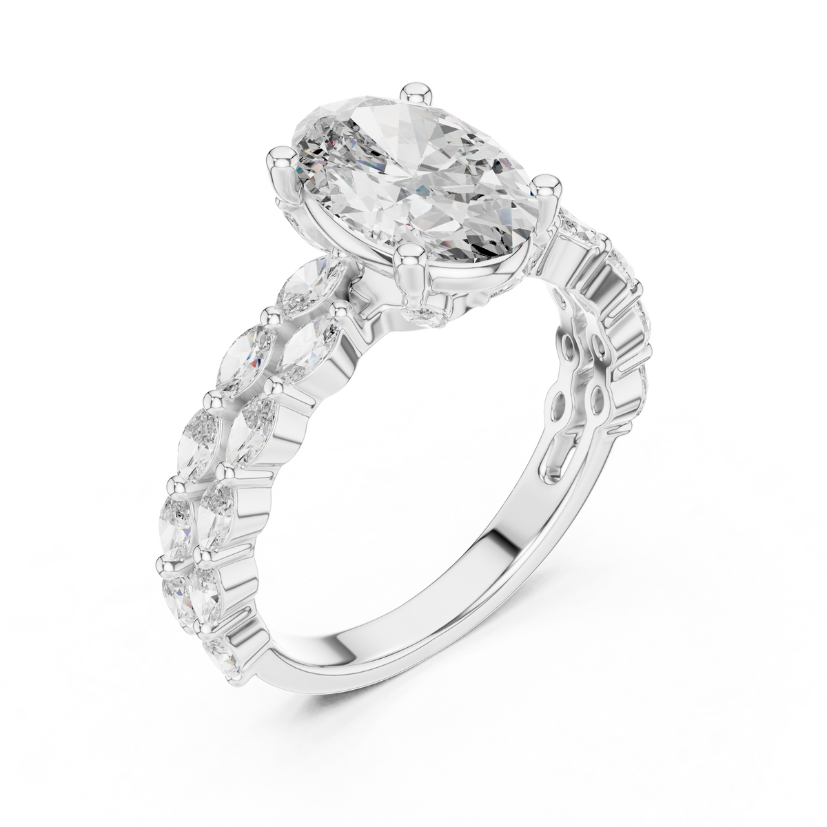 Premium Princess Cut Diamond Solitaire Ring for Women