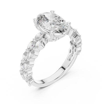 Premium Princess Cut Diamond Solitaire Ring for Women