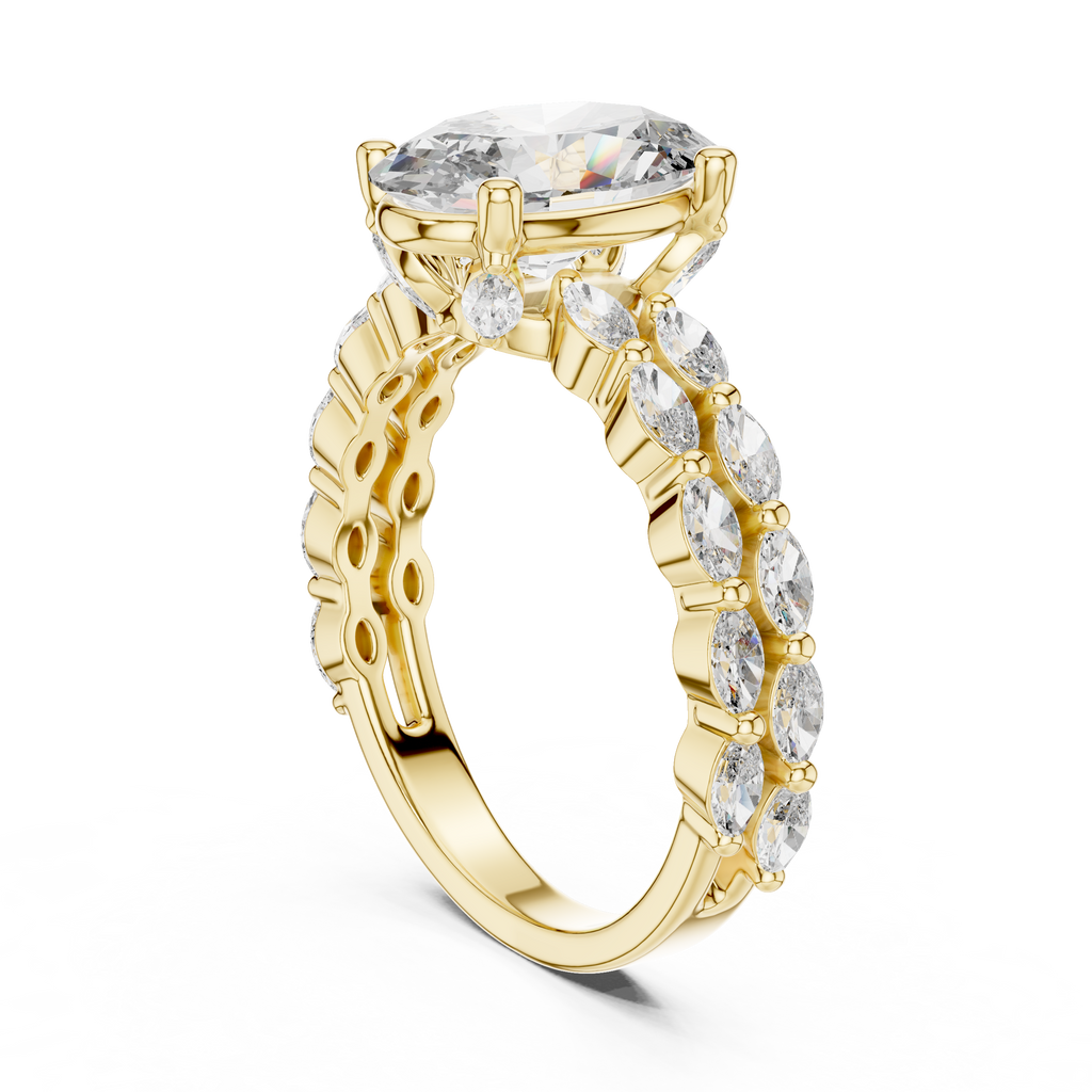 Premium Princess Cut Diamond Solitaire Ring for Women