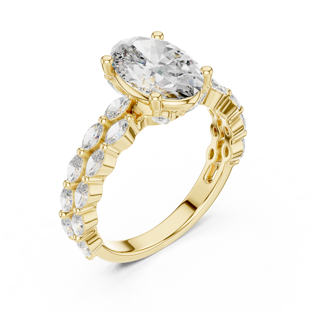 Premium Princess Cut Diamond Solitaire Ring for Women