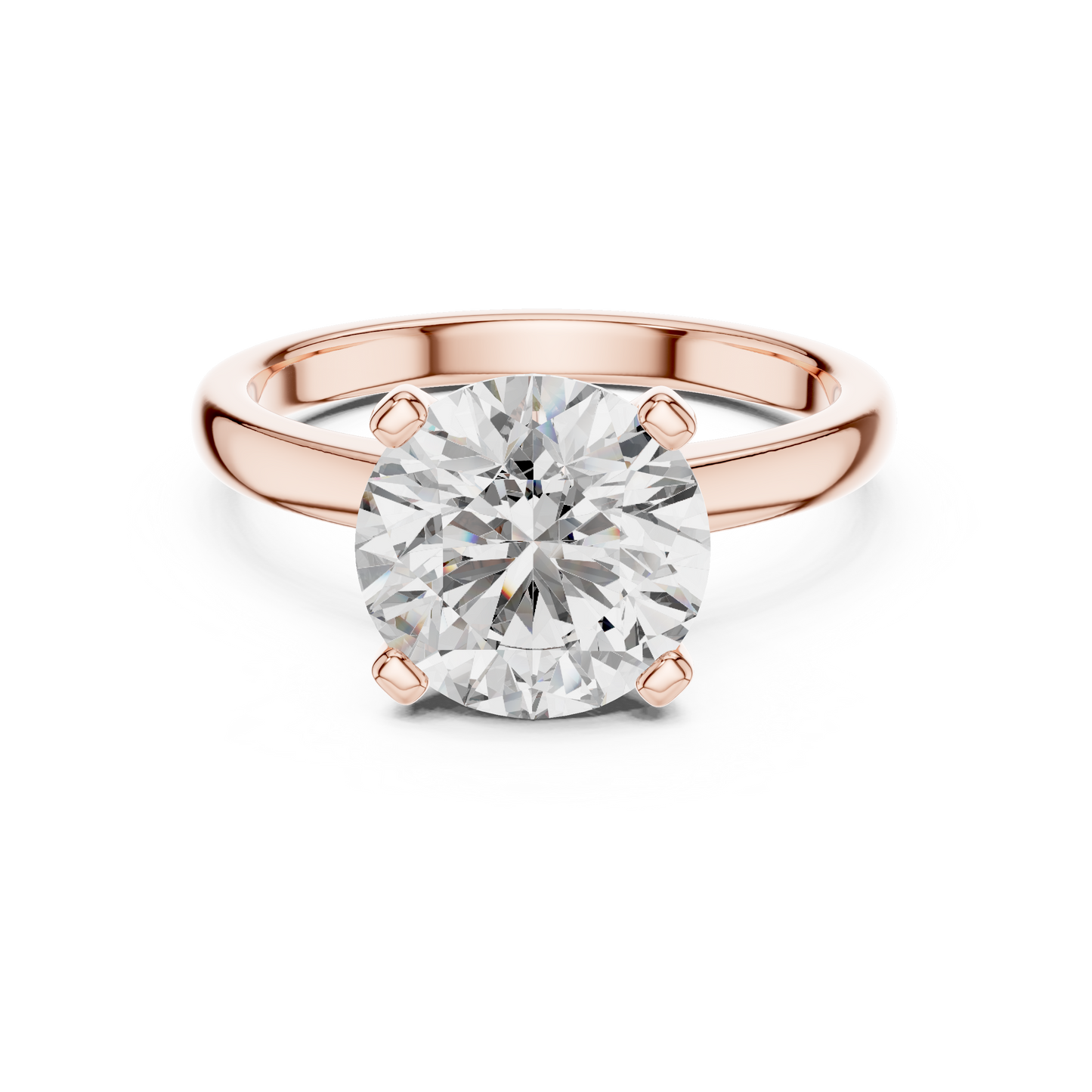 Brilliant Round Diamond in a Classic Elevated Cathedral Mount
