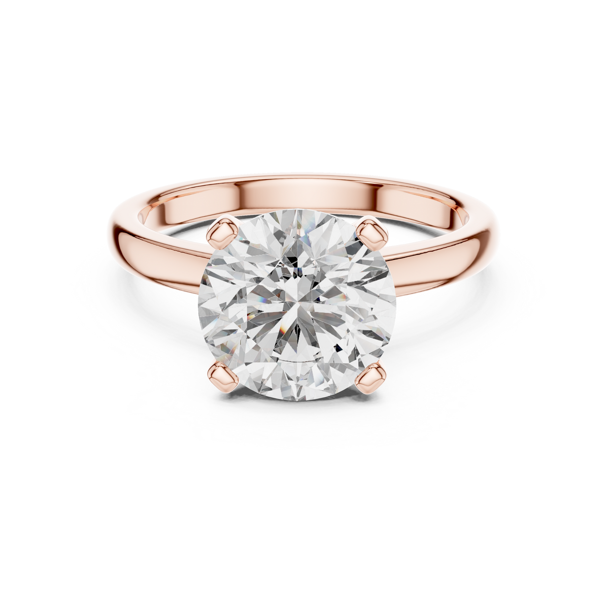 Brilliant Round Diamond in a Classic Elevated Cathedral Mount