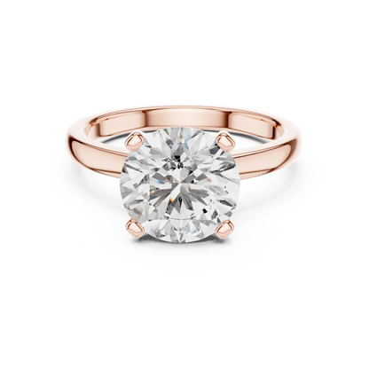 Brilliant Round Diamond in a Classic Elevated Cathedral Mount