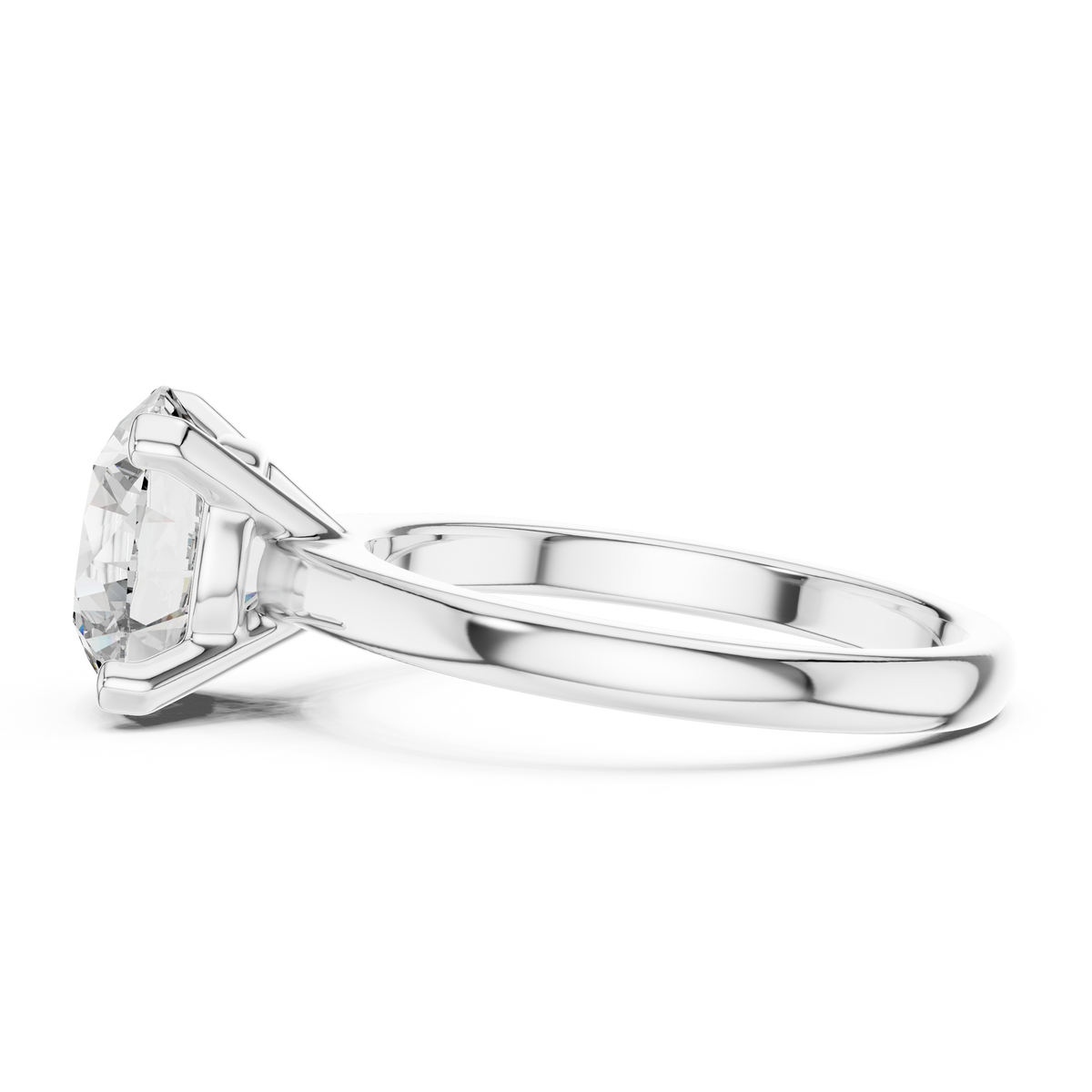 Brilliant Round Diamond in a Classic Elevated Cathedral Mount