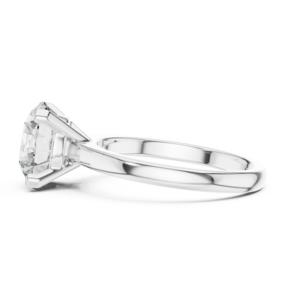 Brilliant Round Diamond in a Classic Elevated Cathedral Mount