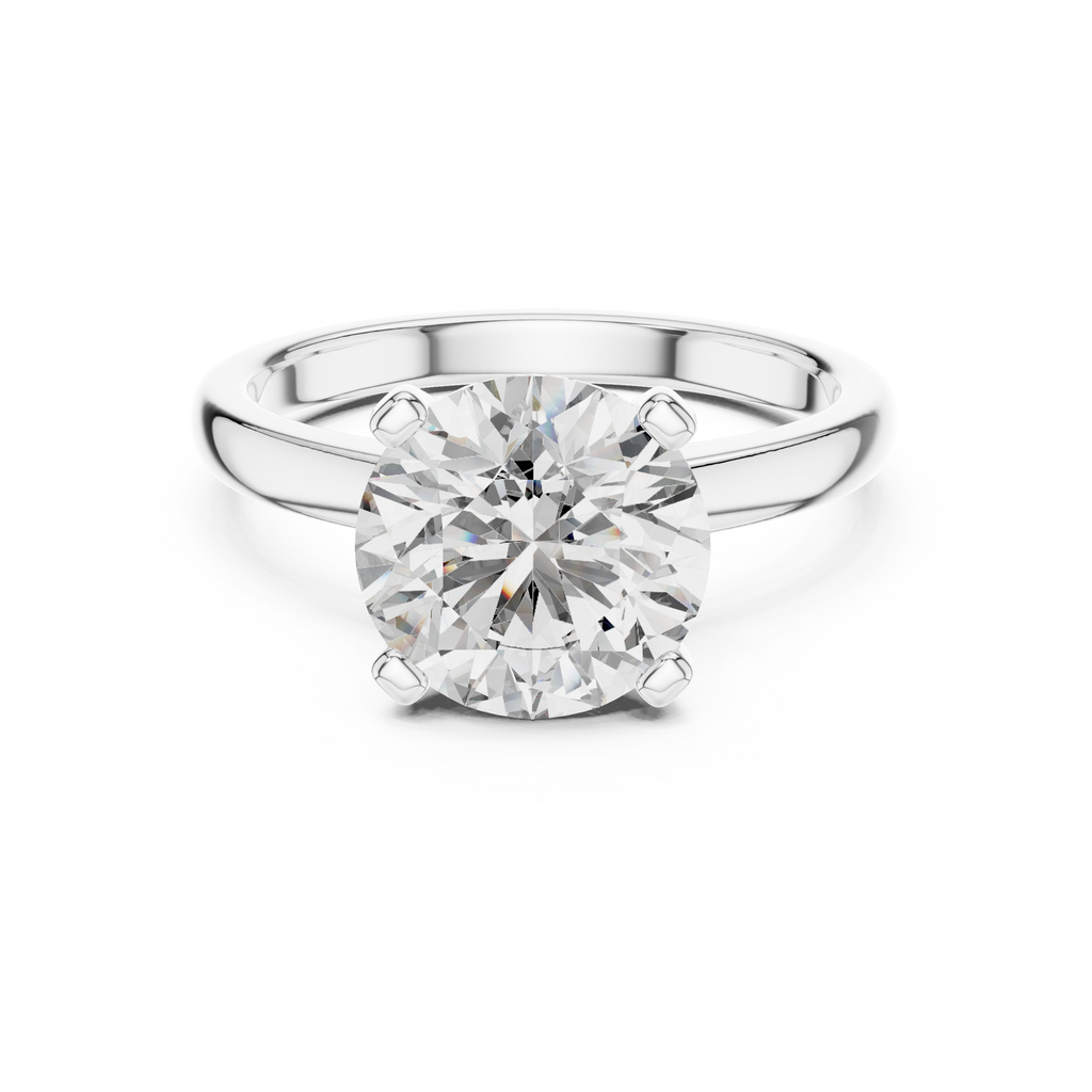 Brilliant Round Diamond in a Classic Elevated Cathedral Mount