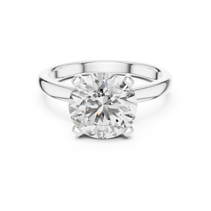 Brilliant Round Diamond in a Classic Elevated Cathedral Mount