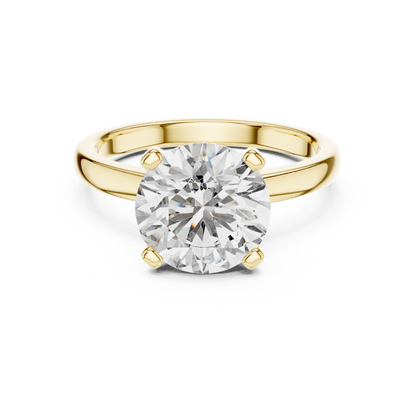 Brilliant Round Diamond in a Classic Elevated Cathedral Mount