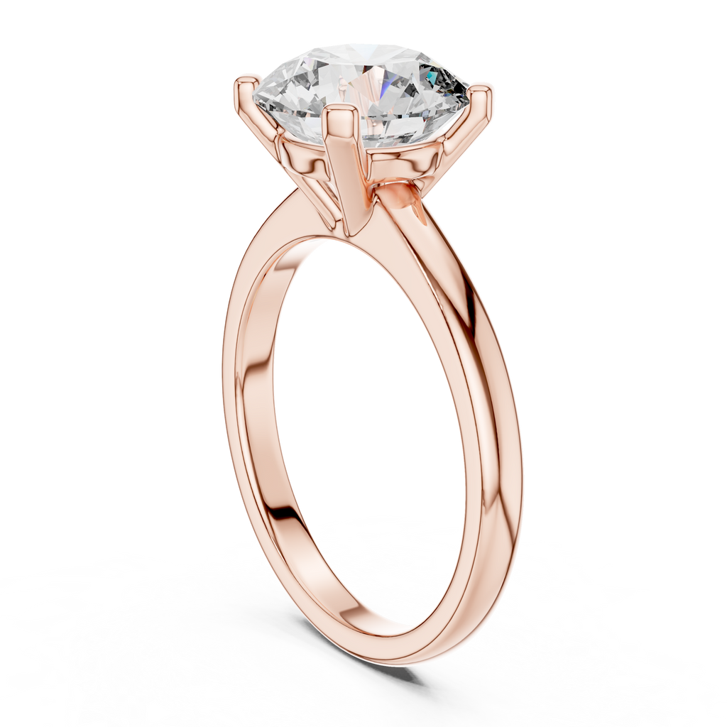 Brilliant Round Diamond in a Classic Elevated Cathedral Mount