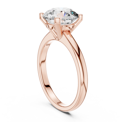 Brilliant Round Diamond in a Classic Elevated Cathedral Mount