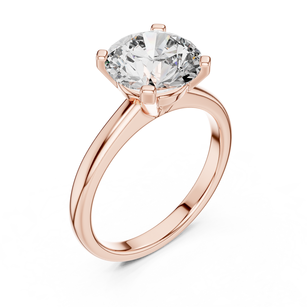 Brilliant Round Diamond in a Classic Elevated Cathedral Mount