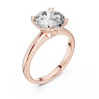 Brilliant Round Diamond in a Classic Elevated Cathedral Mount