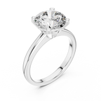 Brilliant Round Diamond in a Classic Elevated Cathedral Mount