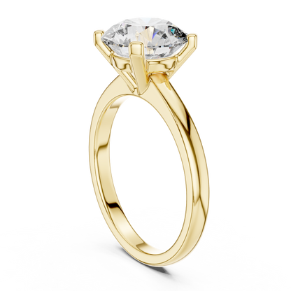 Brilliant Round Diamond in a Classic Elevated Cathedral Mount