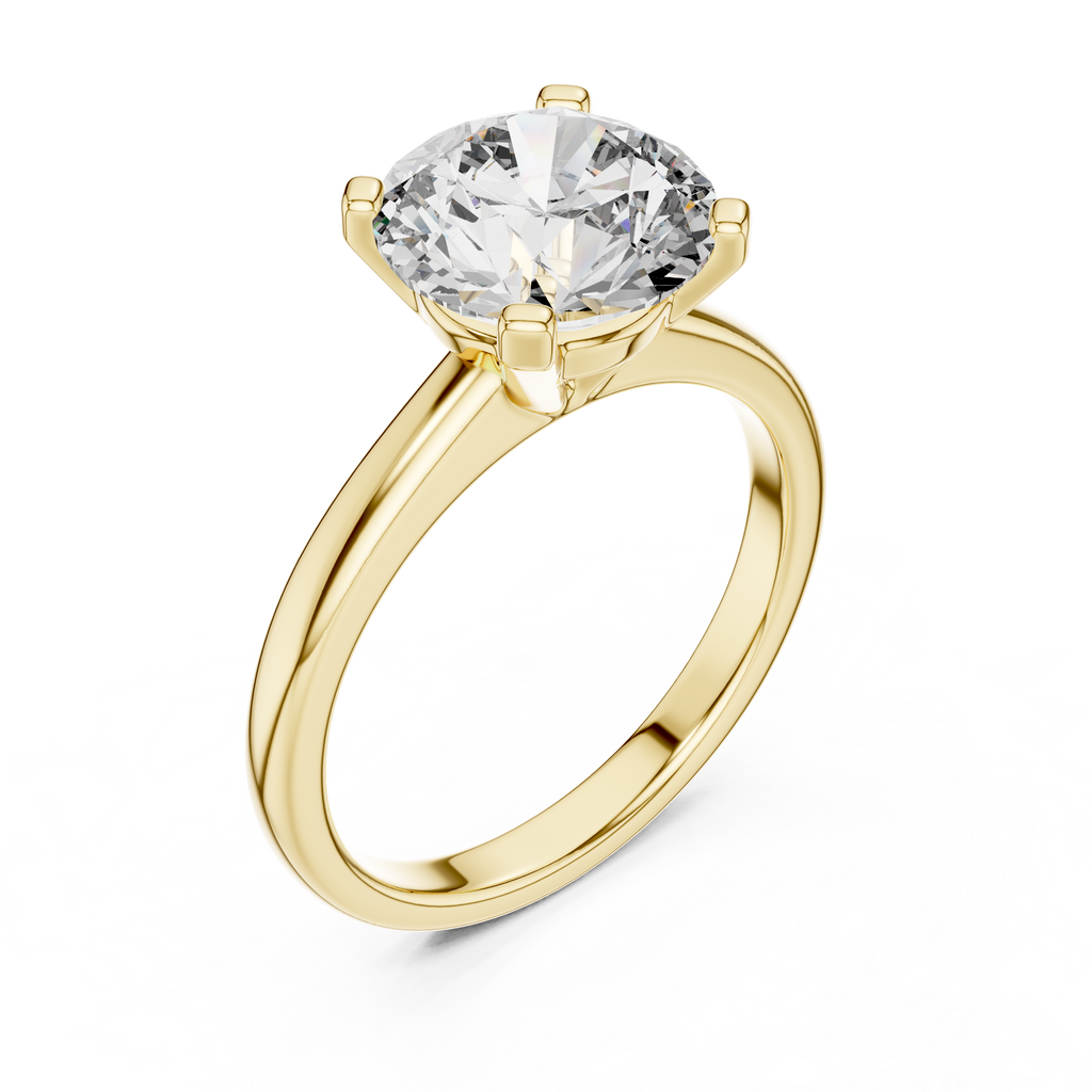 Brilliant Round Diamond in a Classic Elevated Cathedral Mount