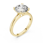 Brilliant Round Diamond in a Classic Elevated Cathedral Mount