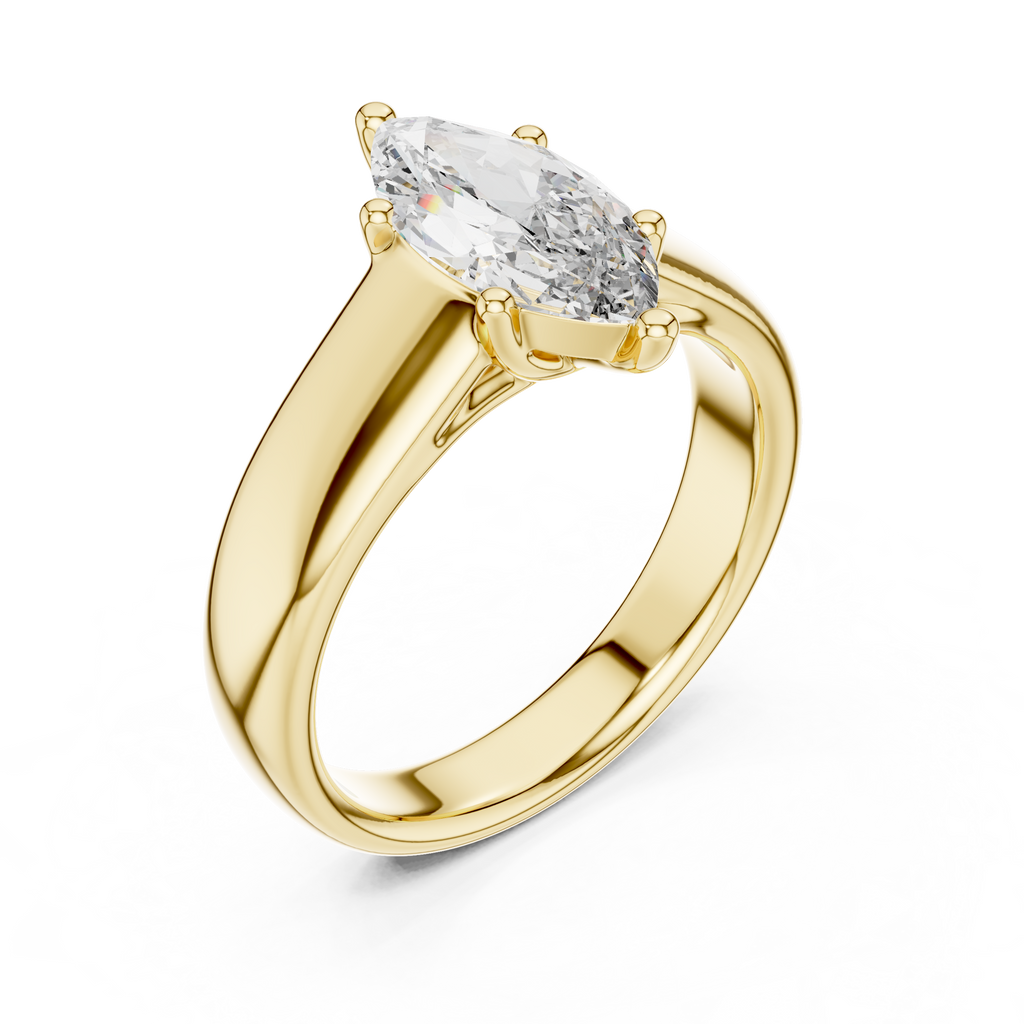 Stunning Marquise Cut Diamond Engagement Ring for Women
