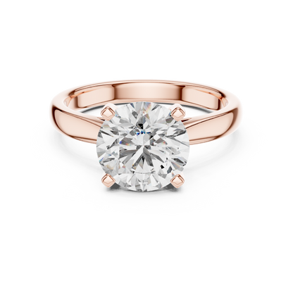 Modern Round Cut Diamond Solitaire Ring – Designer Gold Ring
