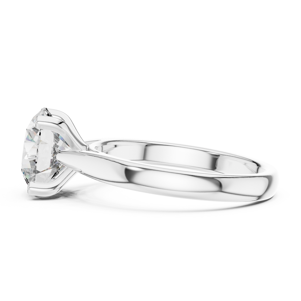 Modern Round Cut Diamond Solitaire Ring – Designer Gold Ring